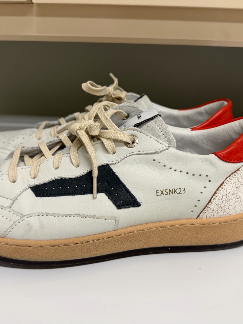 Exton 570 Vera Pelle White Italian Leather mens 45/11.5